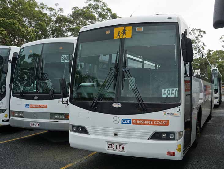 CDC Sunshine Coast Mercedes OH1830 Mills-Tui Orbit 3 OH1728 Express 107